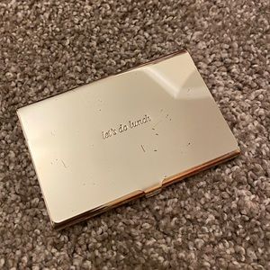 Silver Kate Spade Business Card Case